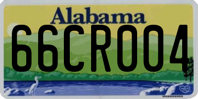 AL license plate 66CR004