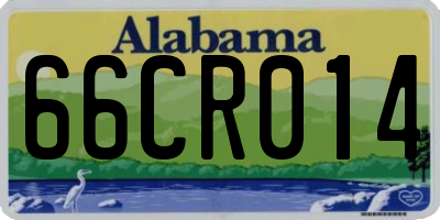 AL license plate 66CR014