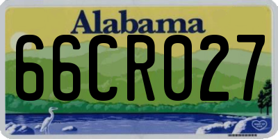 AL license plate 66CR027