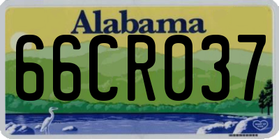 AL license plate 66CR037
