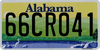 AL license plate 66CR041