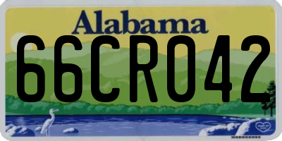 AL license plate 66CR042