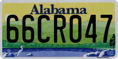 AL license plate 66CR047