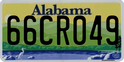 AL license plate 66CR049
