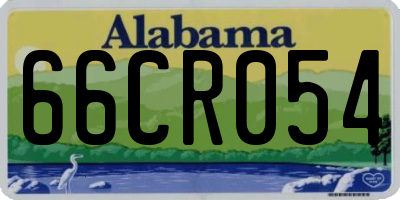 AL license plate 66CR054