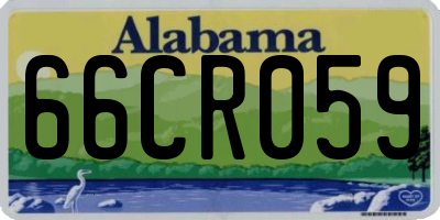 AL license plate 66CR059