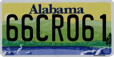 AL license plate 66CR061
