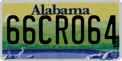 AL license plate 66CR064