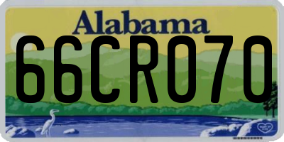AL license plate 66CR070