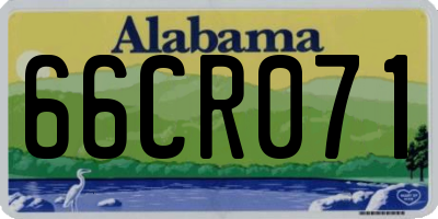AL license plate 66CR071