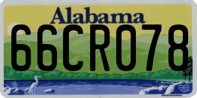 AL license plate 66CR078