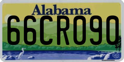 AL license plate 66CR090
