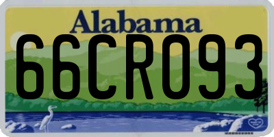AL license plate 66CR093