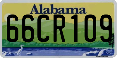 AL license plate 66CR109