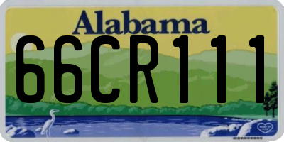 AL license plate 66CR111