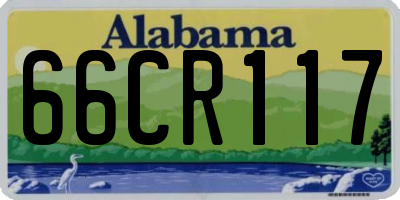 AL license plate 66CR117