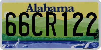 AL license plate 66CR122
