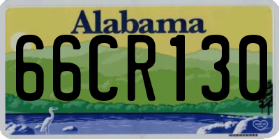 AL license plate 66CR130