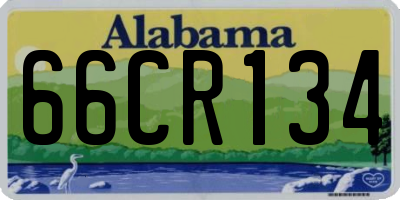 AL license plate 66CR134
