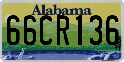 AL license plate 66CR136