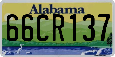 AL license plate 66CR137