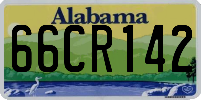AL license plate 66CR142