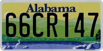AL license plate 66CR147