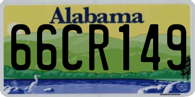 AL license plate 66CR149
