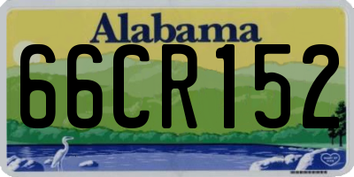 AL license plate 66CR152