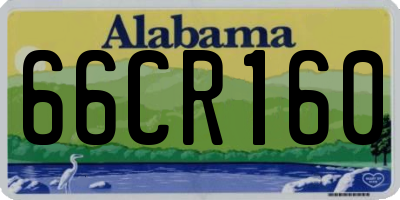 AL license plate 66CR160
