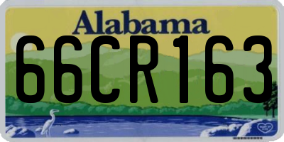AL license plate 66CR163