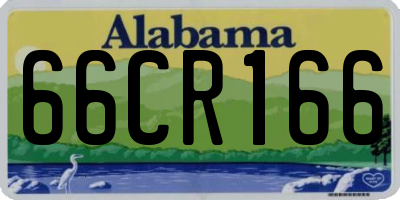AL license plate 66CR166