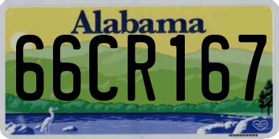 AL license plate 66CR167