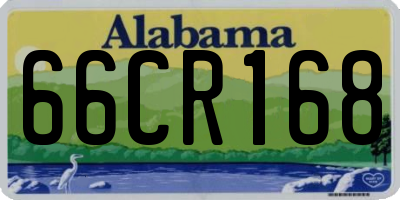 AL license plate 66CR168