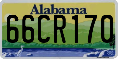 AL license plate 66CR170