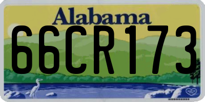 AL license plate 66CR173
