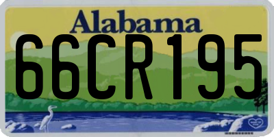 AL license plate 66CR195