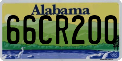 AL license plate 66CR200