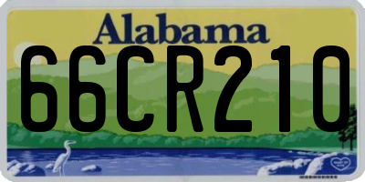 AL license plate 66CR210