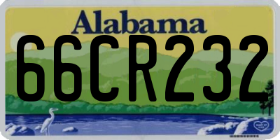 AL license plate 66CR232
