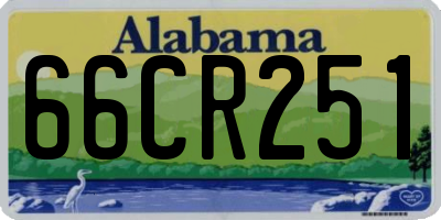 AL license plate 66CR251