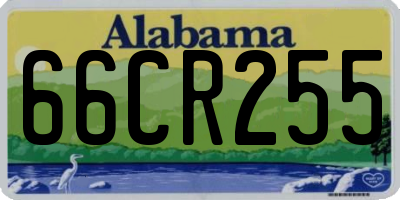 AL license plate 66CR255