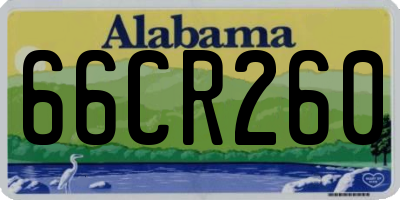 AL license plate 66CR260