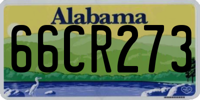 AL license plate 66CR273