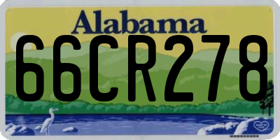 AL license plate 66CR278