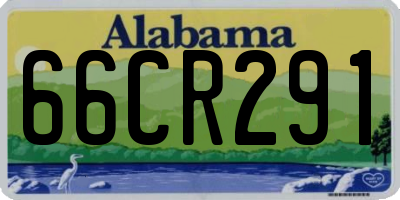 AL license plate 66CR291