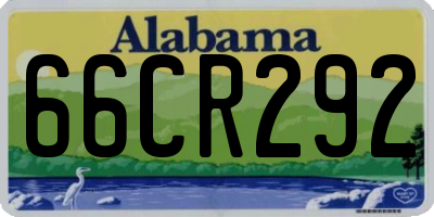 AL license plate 66CR292