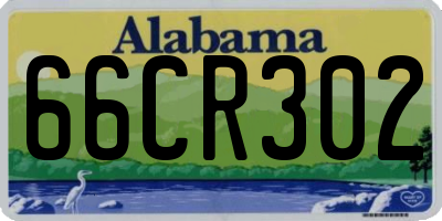 AL license plate 66CR302