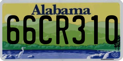 AL license plate 66CR310