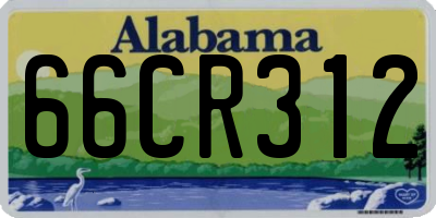 AL license plate 66CR312